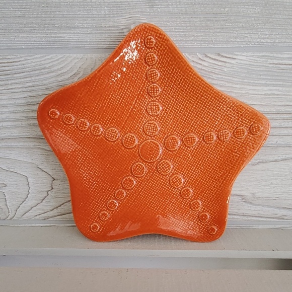 Orange sand dollar decorator plate - Picture 1 of 2